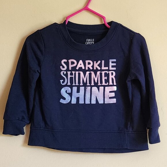 Falls Creek " Sparkle Shimmer Shine' Long Sleeve Shirt Size 12 Months - Picture 2 of 4